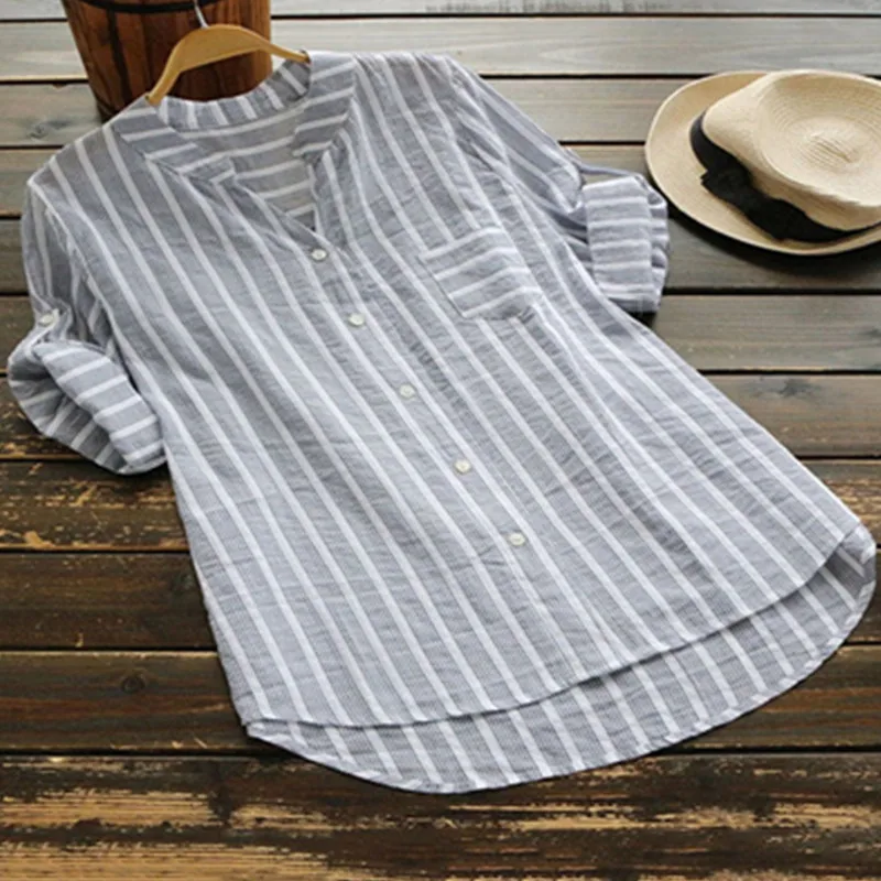 Повседневные свободные Туники Топы большого размера женские модные рубашки в