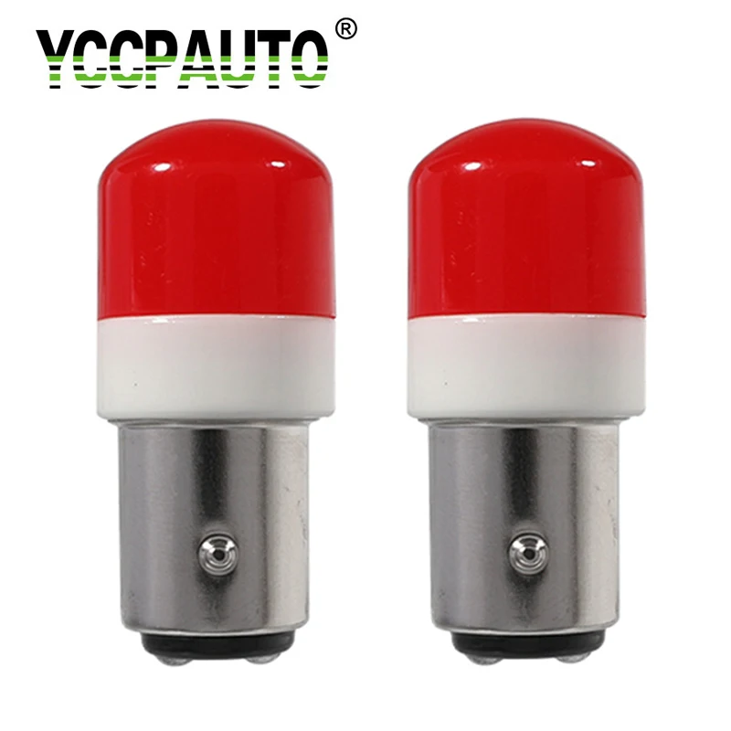 YCCPAUTO 2 шт. 1157 BAY15D P21/5 Вт светодиодный лампы керамика 3030 светодиодный огни автомобиля автоматический стояночный тормоз лампа красный, белый желтый 12 V-24 V