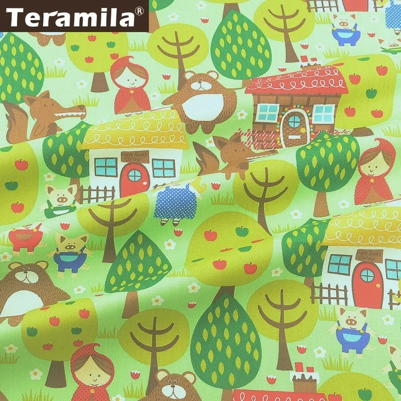 Teramila 100% хлопок сказочный стиль Tissu детская ткань простыня лоскутное шитье