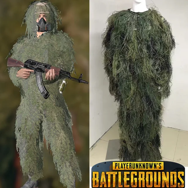 

Костюм для косплея PUBG Ghillie, костюм для Хэллоуина, костюм для косплея Playerunknown Battlegrounds, камуфляжная одежда