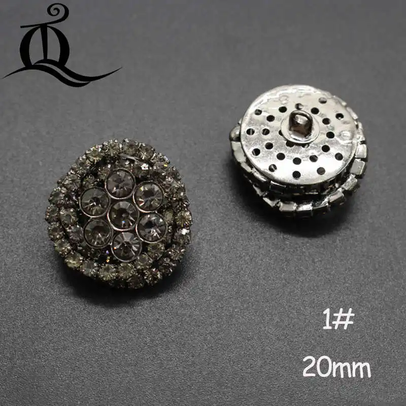 No1 20mm 20-25 мм 1 шт., золотые и черные металлические стразы, пуговицы с цветочными узорами, Швейные аксессуары для одежды, материалы для рукоделия - Цвет: No1 20mm