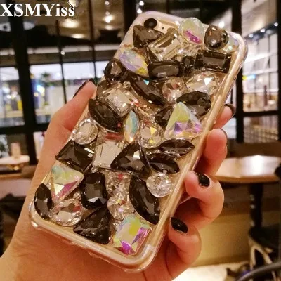 Бриллиантовый блестящий хрустальный камень роскошный декоративный чехол для