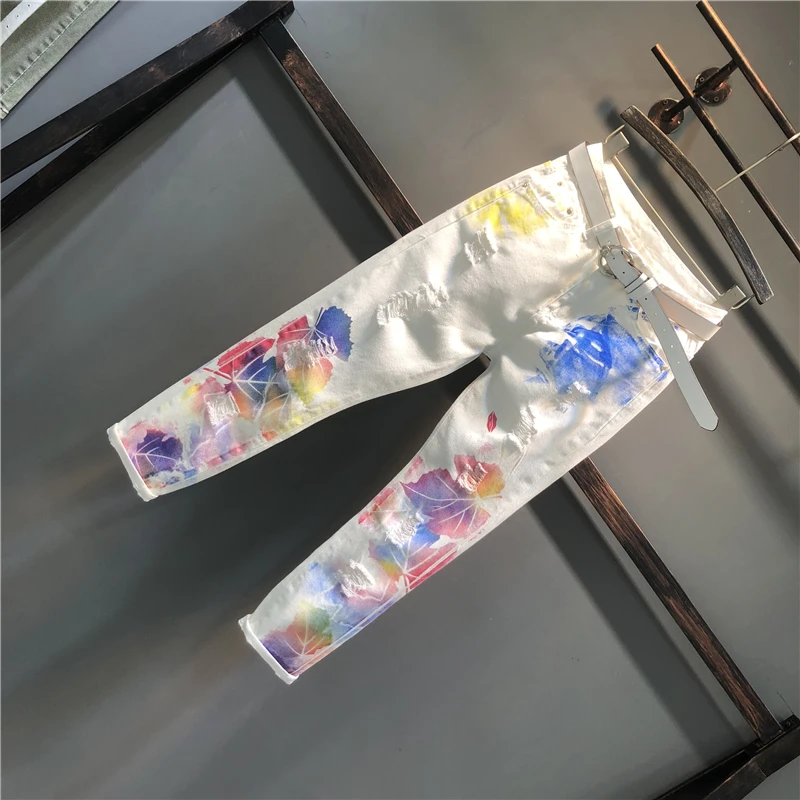 Женские джинсы с высокой талией новые модные весенние свободные эластичные