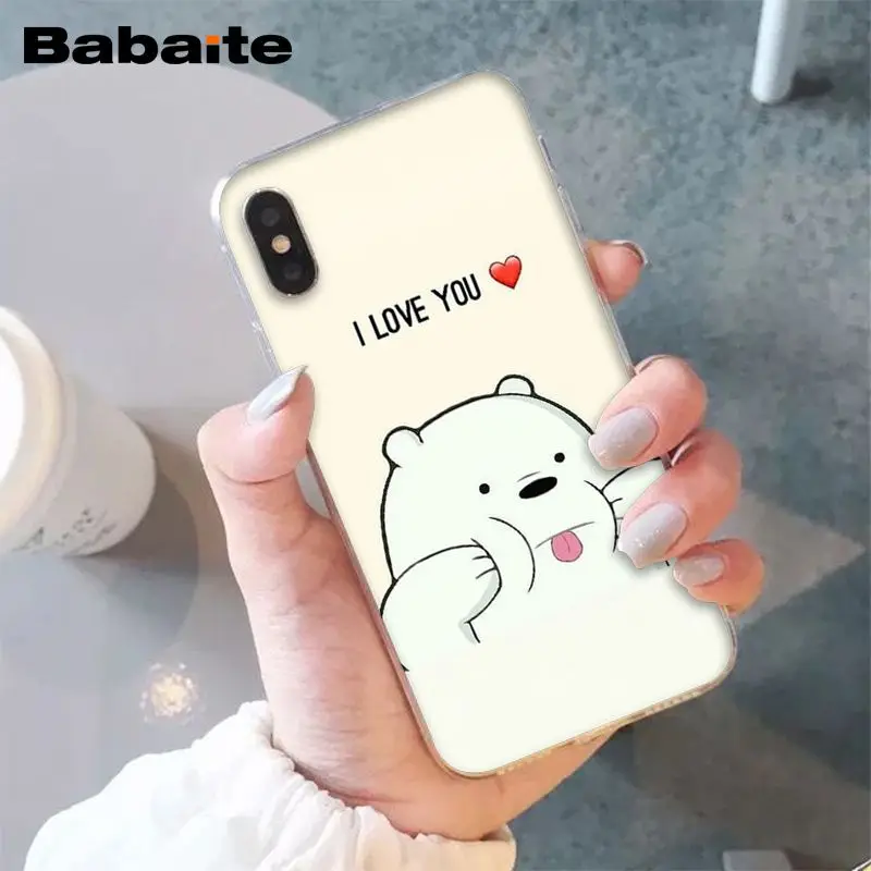A16 Babaite три милых медведя панда мультфильм DIY Роскошный Высокий протектор на конце чехол для iPhone 5 5Sx 6 7 7plus 8 8Plus X XS MAX XR - Цвет: A16