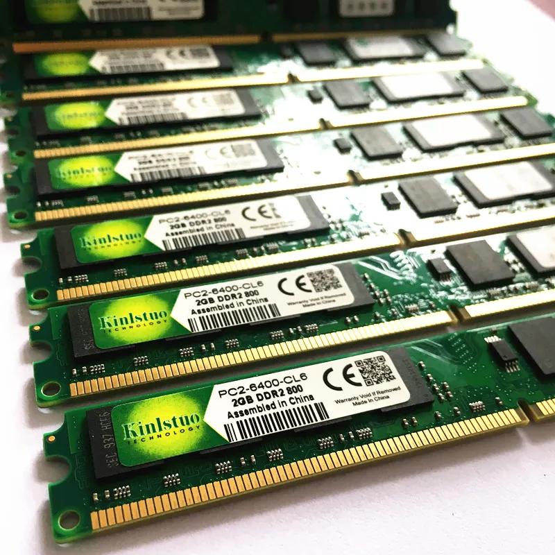 Оптовая продажа RAM s Kinlstuo DDR2 2GB 800MHz/ 667MHz Память PC 6400/ 5300 ddr2 2gb настольная ram 240pin полная