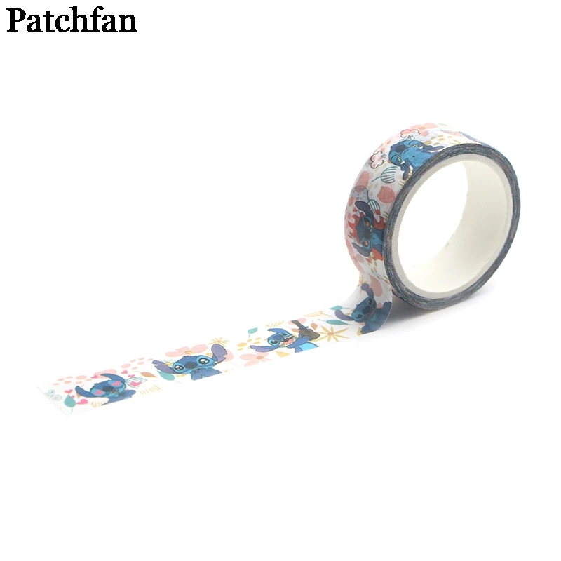 Patchfan Stitch meme Косплей малыш мультфильм альбом книга DIY Скрапбукинг клей васи маскирующая лента принт шаблон стикер A2020