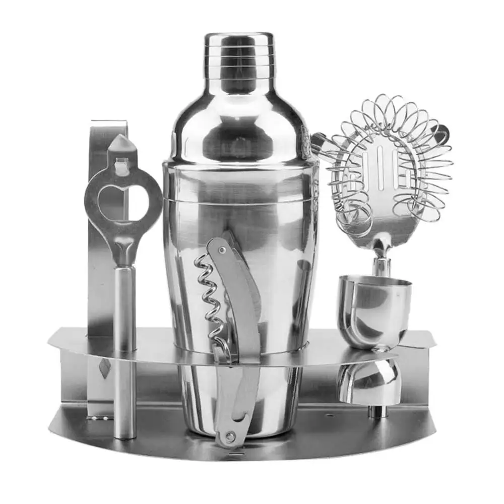 7pcs 750mL 5 шт.-18 шт./компл. Нержавеющая сталь смеситель для вина ликера красное вино шейкер для коктейлей со льдом зажим ковша фиксаторы уход за кожей лица маска бармен шейкер набор инструментов для бара - Цвет: 7pcs 750mL