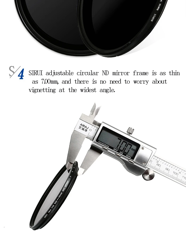 Sirui S-Pro Nano MC переменный ND2-400 фильтр 77 82 мм