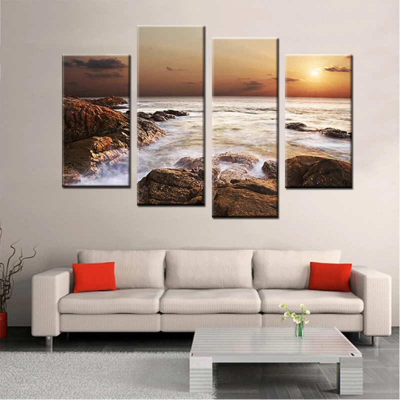 Настенная картина Океан 4 панели без рамки|panel painting|canvas printscuadros decoracion |