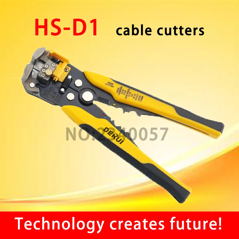 HS-D1 AWG24-10 (0.2-6.0mm2 ) Дизайн Многофункциональные автоматические обжимные клещи для снятия изоляции кабельной проволоки и резки