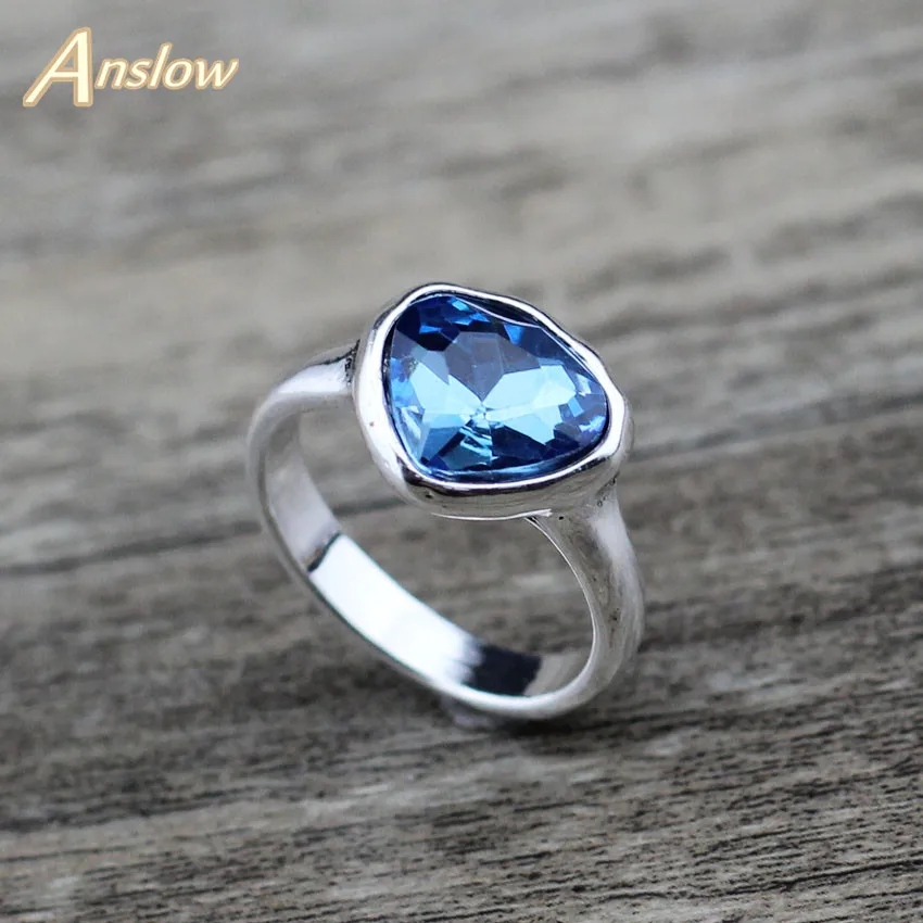 Anslow,, модные ювелирные украшения, бижутерия, подвески, сердце, кристалл, пара, любовь, обручальное кольцо для женщин, женский подарок на помолвку, LOW0007AR
