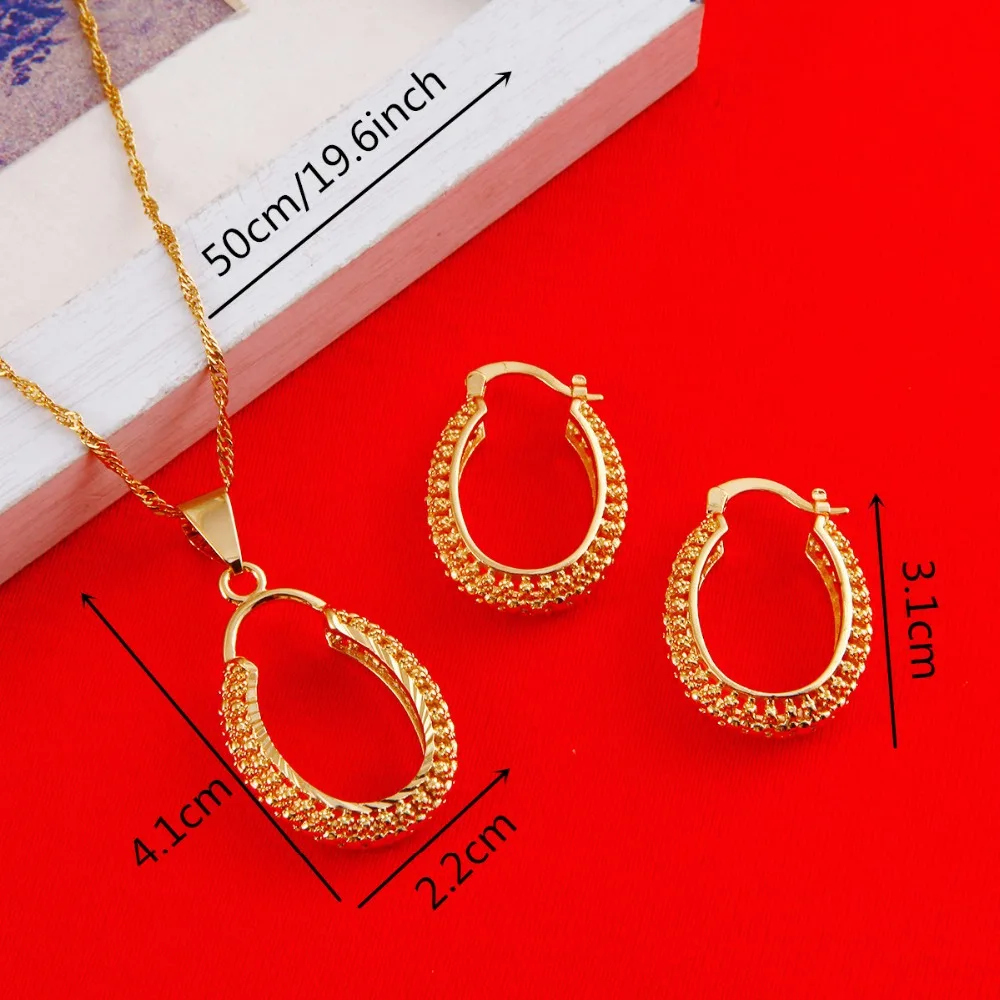 Новое поступление Модный комплект ювелирных изделий ожерелье с подвеской и