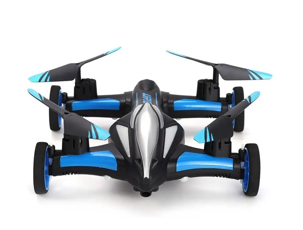 Blue and Black JJRC H23 RC Helicopter 2.4G RC Quadcopter Car Land Sky 2 in 1 UFO RTF Quadcopter 3D Flip One-key Return Headless Mode Drone Dron - Цвет: Blue and Black