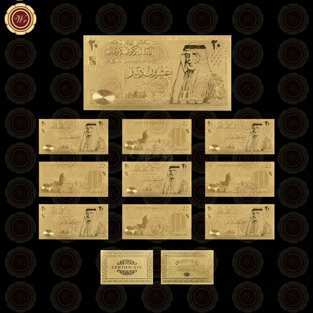 WR праздничные сувенирные подарки Jordan 20 Коллекционная Золотая банкнота 999 9