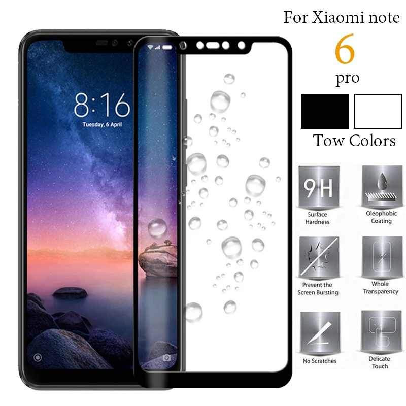Защитное стекло на Xiaomi Redmi Note 6 pro 6pro Защитная пленка для экрана уход за кисоми siom