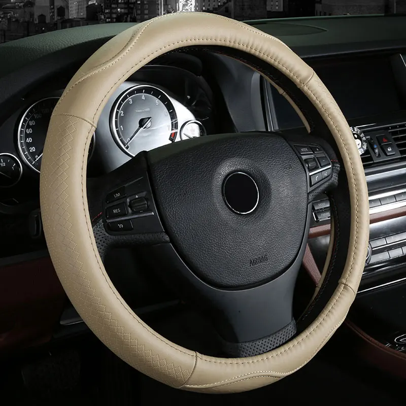 Чехол рулевого колеса автомобиля из натуральной кожи автомобильные аксессуары