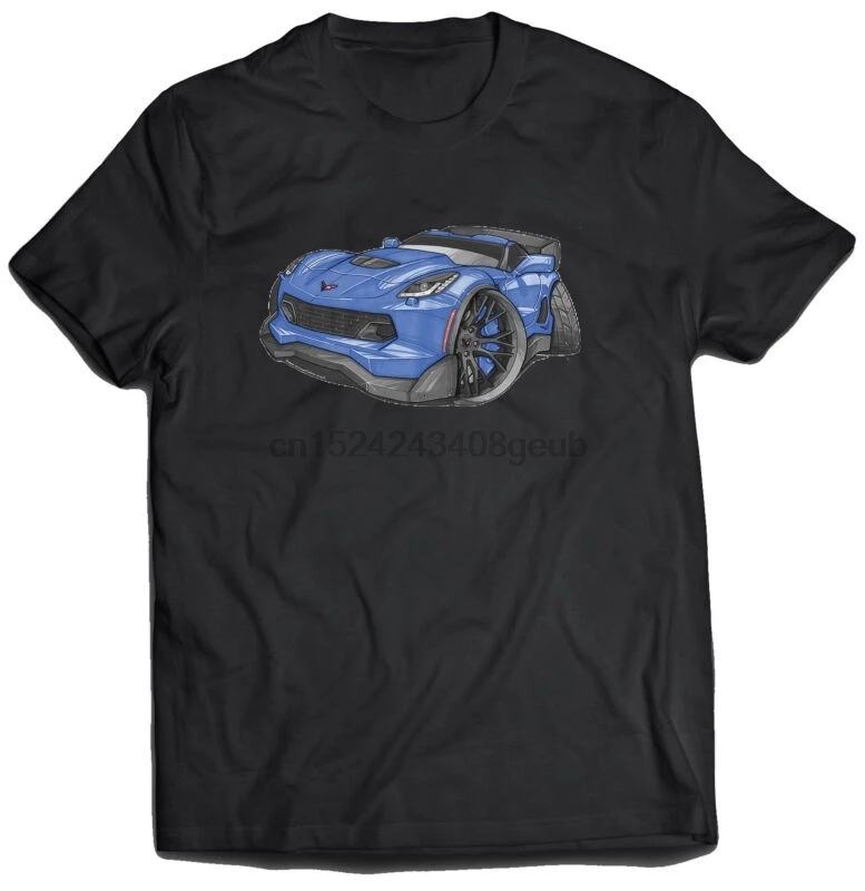 C7 Corvette Z06 мужской Koolart 3382 синий черный|Мужские футболки| |
