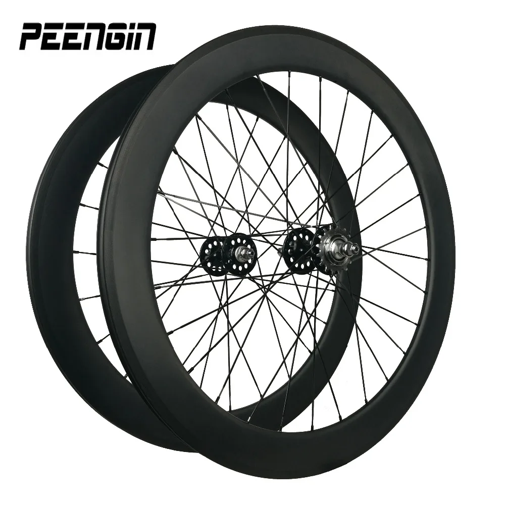 High quality 23mm width U-Shape 60mm tubular carbon track wheels quick deliery China made fixed gear&ampsingle speed wheel sets | Спорт и