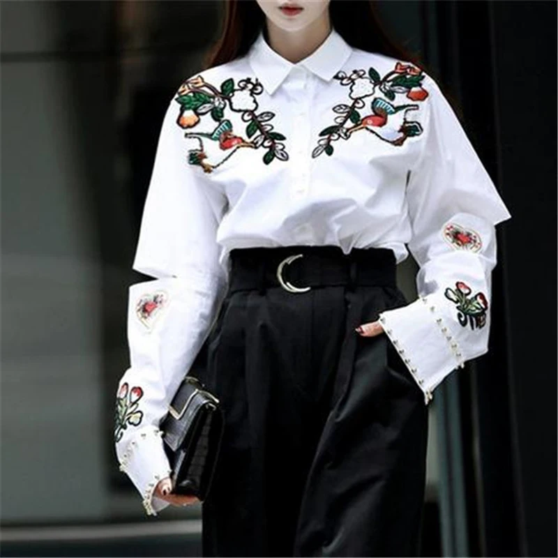 TWOTWINSTYLE 2017 вышивка блузки для малышек женские рубашки мальчиков белый