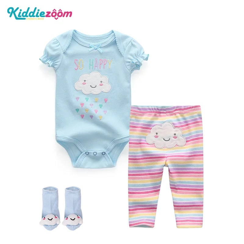baby girls clothes35 Унисекс 3 шт./лот 0-образным вырезом детские комбинезоны; Одежда для новорожденных мальчиков и девочек с короткими/Длинные рукава Одежда для детей; костюмы для младенцев; штаны носки - Цвет: baby girls clothes35