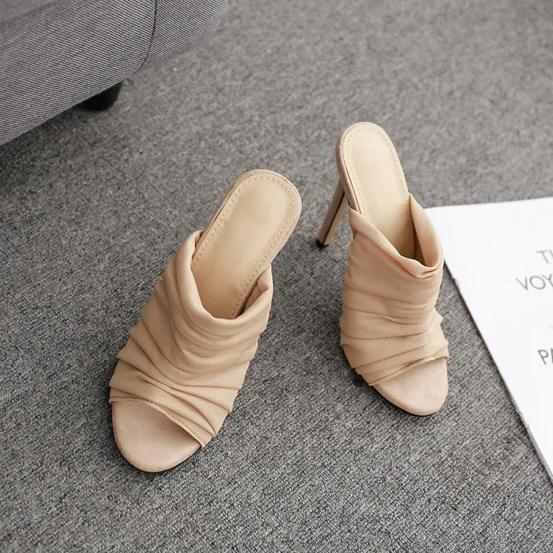 2022 Elegant Women Pumps Gladiator Thin High Heels Slip-On Pumps Pointed Toe Female Party Casual Shallow Sexy Size 35-40