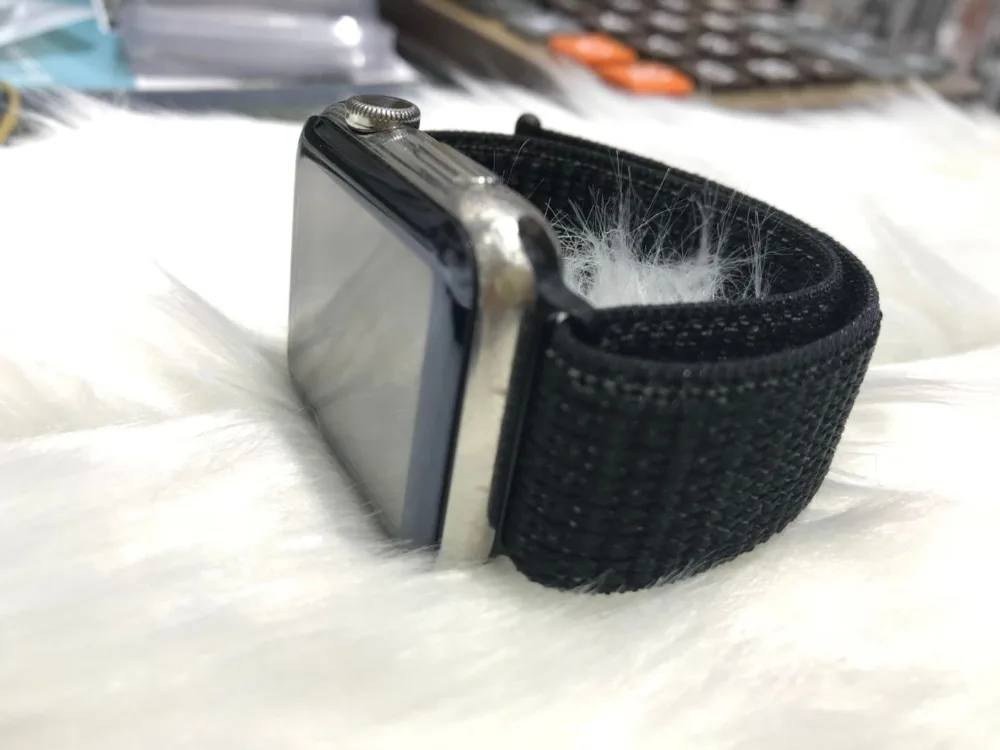Светоотражающий дышащий нейлоновый спортивный ремешок для apple watch 42 мм/38 мм 40/44