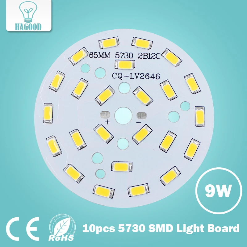 10 шт 9 Вт 5730 яркость SMD световая Панель Светодиодная лампа PCB панель для
