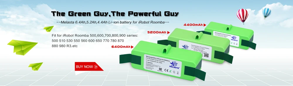 5.2Ah 14,8 V ионно-литиевая Батарея для iRobot Roomba 900 800 700 600 500 Серии 960 980 981 530 560 620 650 770 780 870 с бренда клетки