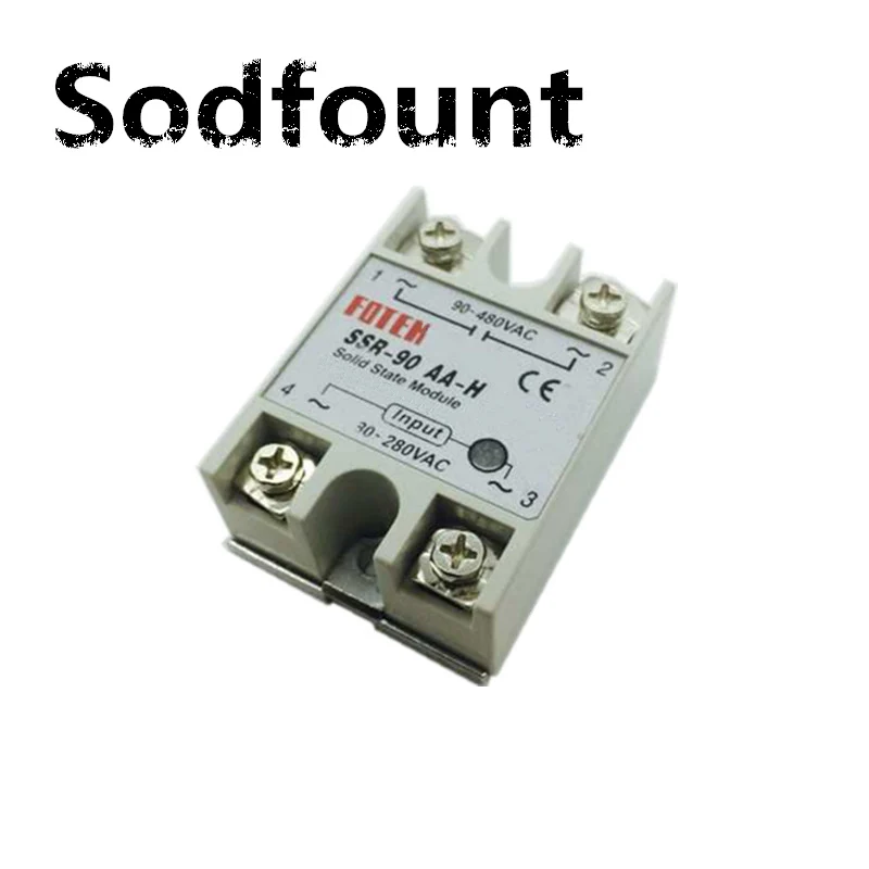 Бесплатная доставка твердотельное реле SSR 90AA H 90A фактически 80 250V AC TO 90 480V