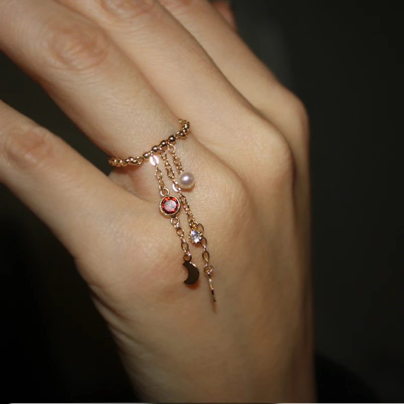 Женское кольцо, 14k золото, Пресноводный Жемчуг, кольцо на палец, свадебное, обручальное, ювелирное изделие, романтический подарок, женское очаровательное жемчужное кольцо для любви