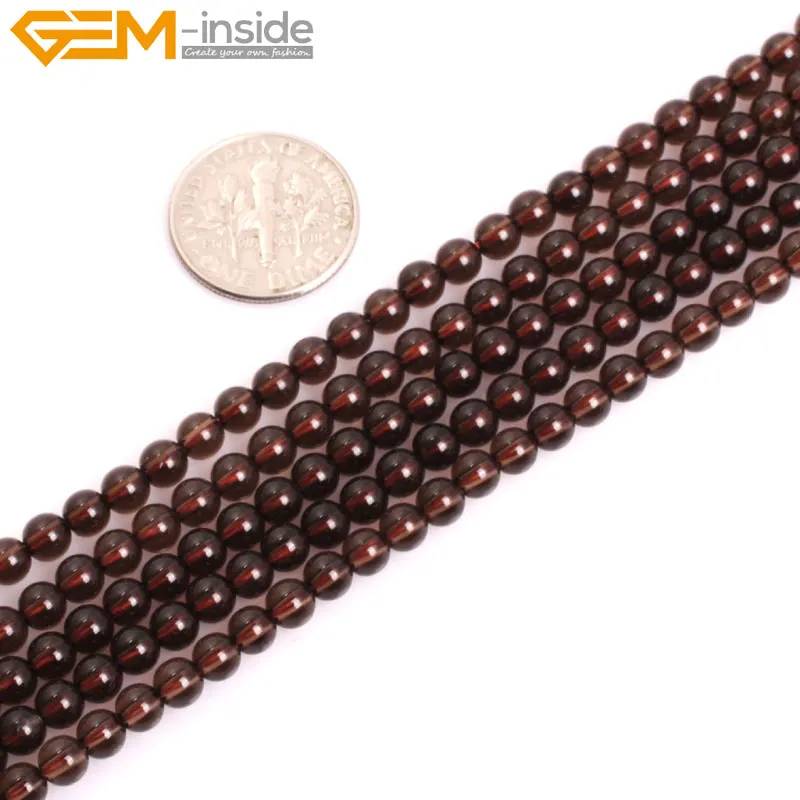 Круглые серые бусины из дымчатого кварца класса ааа 4-14 мм для изготовления