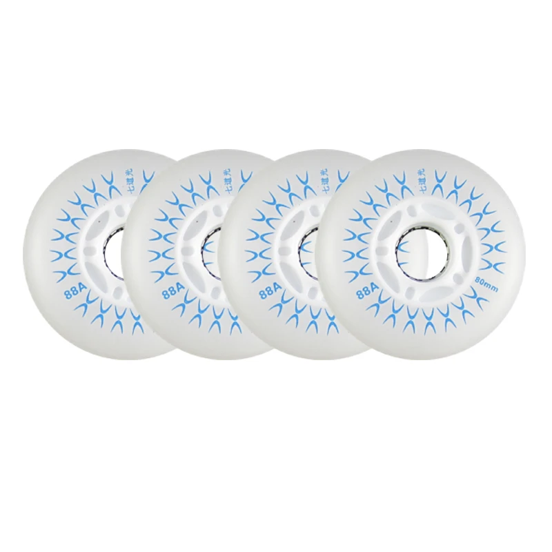 8 шт. светодиодный фонарь синее освещение колеса для роликовых коньков 88A 80 мм