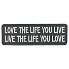 Нашивки с вышивкой Love the life you live, именной текст на заказ, сделай сам, размер груди, мини-аппликация, Детская Наклейка для одежды