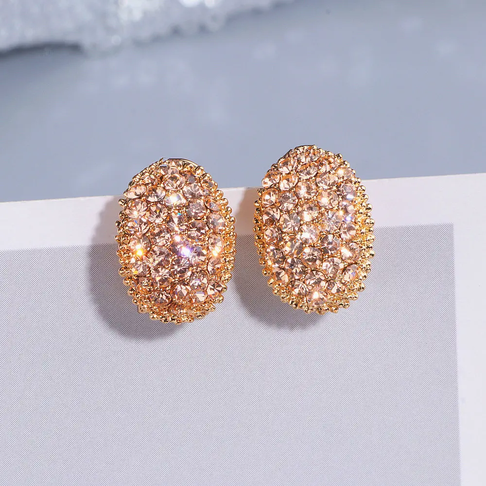 Женские романтичные свадебные серьги элегантные гвоздики из хрусталя цвета