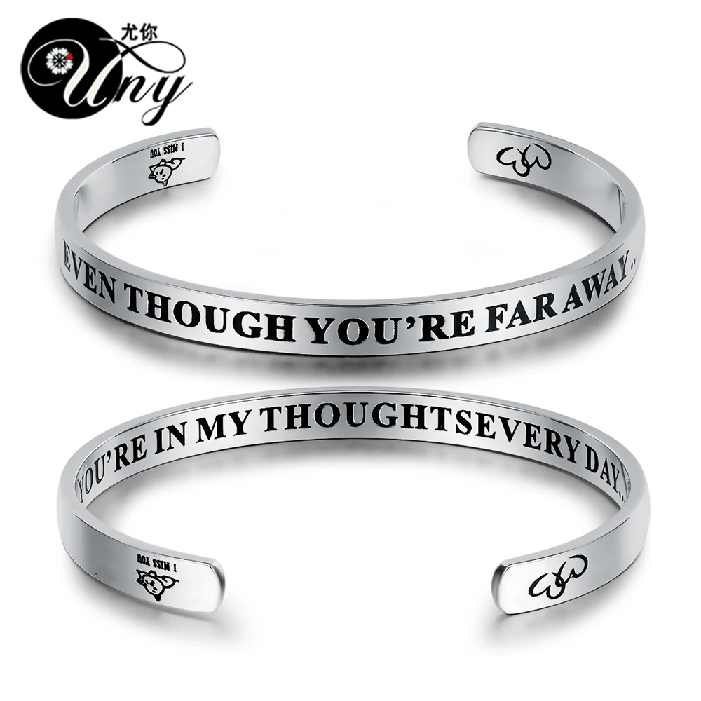 Вдохновляющий женский браслет UNY с цитатами полезный модный подарок из