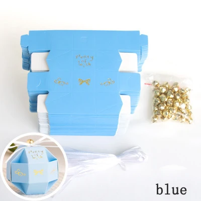 blue Многоцветная коробка конфет на свадьбу и сумки милые подарочные коробки для конфет для свадьбы или «нулевого дня рождения» Украшения для дня рождения - Цвет: blue