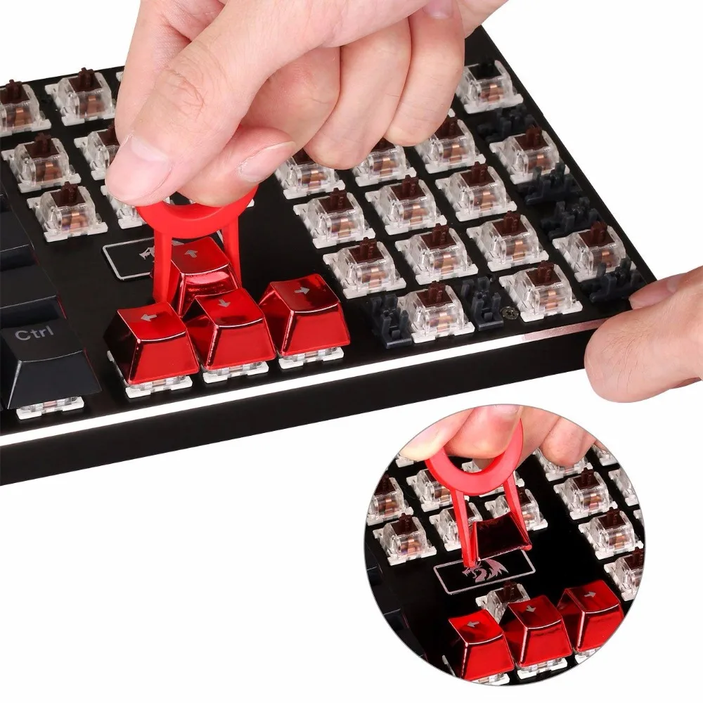 Redragon 12 клавиш PBT Double Shot инжекционная подсветка металлические гальванические
