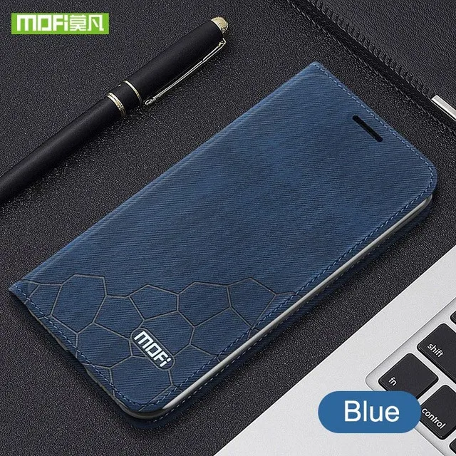 Для xiaomi mi 8 чехол Mofi для xiaomi mi 8 чехол силиконовый для xiaomi 8 чехол Флип кожаный mi 8 mi 8 Роскошный чехол - Цвет: Blue
