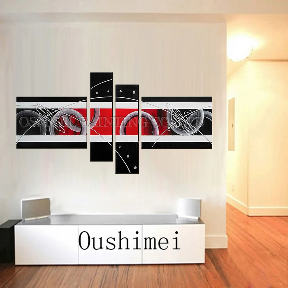 Опытный художник ручная работа высокое качество абстрактная черная и красная