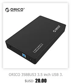 ORICO 3588US3 3,5 дюймов USB 3,0 SATA внешний жесткий диск чехол Корпус для жесткого диска инструмент поддержка 4 ТБ для Тетрадь настольного ПК