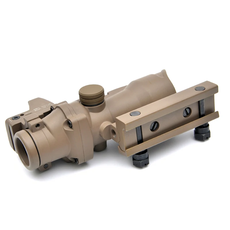 ACOG 4X32 Тан Тактический Настоящее волокно-Оптический красный с подсветкой w/RMR Micro Red Dot охотничий прицел