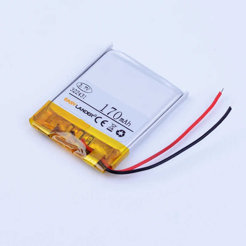 322431 3 7 V 170mAh перезаряжаемый литий полимерный аккумулятор для MP3 MP4 MP5 Nike Sportwatch EEMB