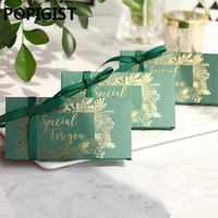 creative special forest theme wedding favors candy boxes bomboniera chocolate box wedding party gift box with ribbons 100pcs