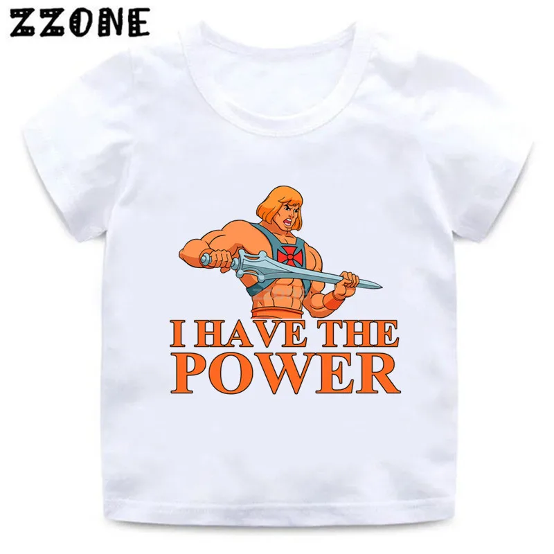 Футболка для мальчиков и девочек с героями мультфильмов Masters of The Universe He-Man