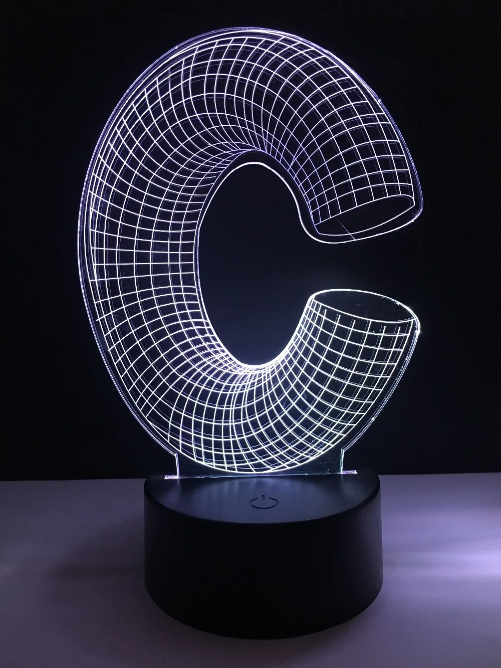 Удивительные 3D Алфавит буквы C лампа 7 цветов Изменение настольная ночник Led USB