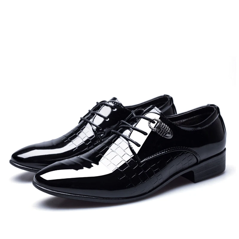 Мужские модельные туфли из лакированной кожи в деловом стиле модная Мужская