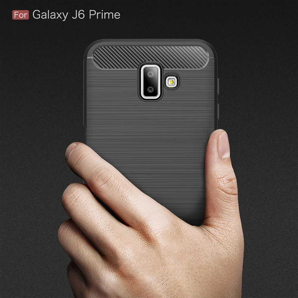 Силиконовый чехол для телефона samsung Galaxy J6 2018 J4 J8 A6 A8 углеродного волокна TPU