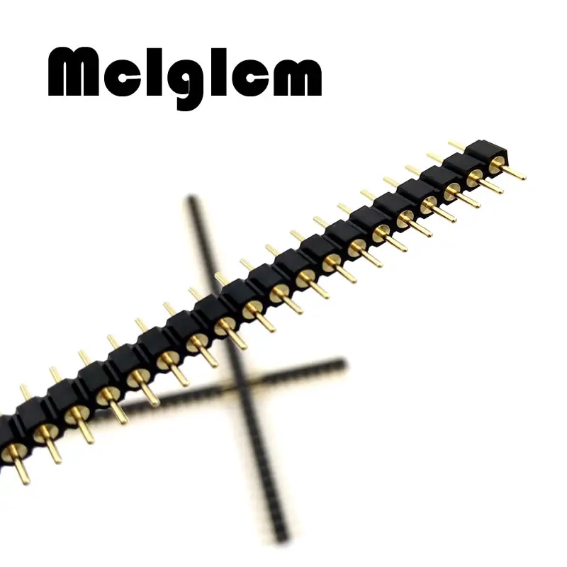 5 шт. 40 контактный разъем круглая игла 1x40 золотистый штекер с одним рядом 2 54 мм