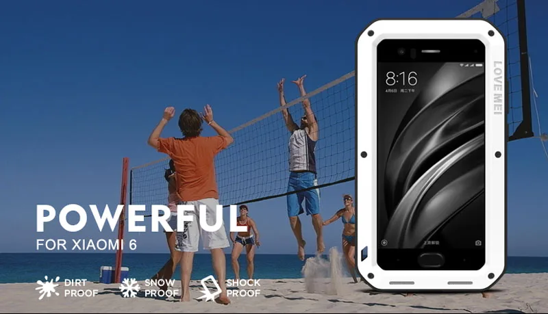 Алюминиевый металлический защитный чехол для Xiaomi Mi 6 Чехол 6 с экраном Gorilla glass противоударный пылезащитный чехол для Xiaomi Mi 6 Чехол