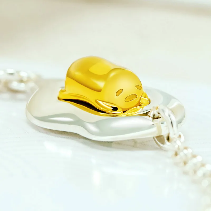 S925 серебро Gudetama браслет кавайи цепочки на руку как подарок Косплэй подруги
